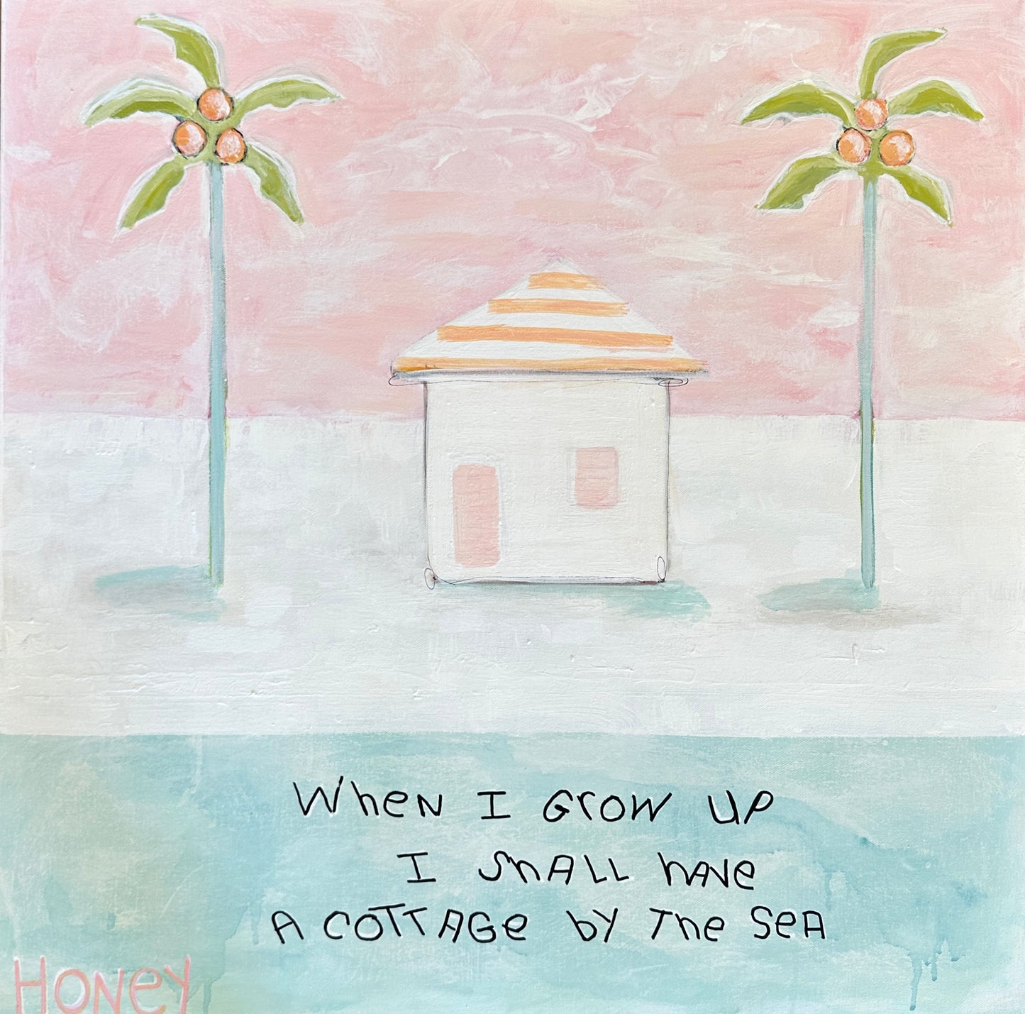 Cottage by the Sea 24"x24"