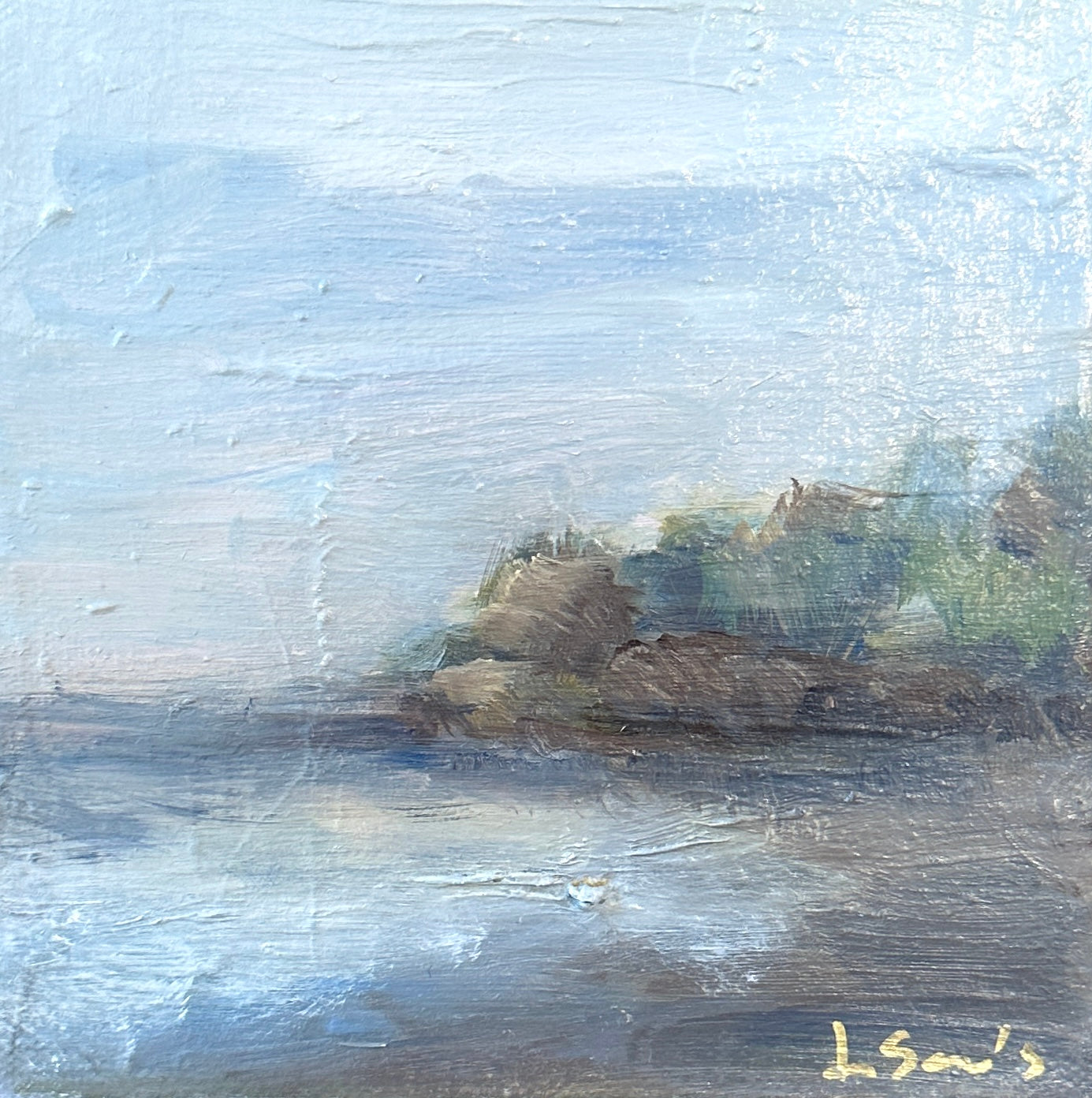 Misty Lake 6"x6"