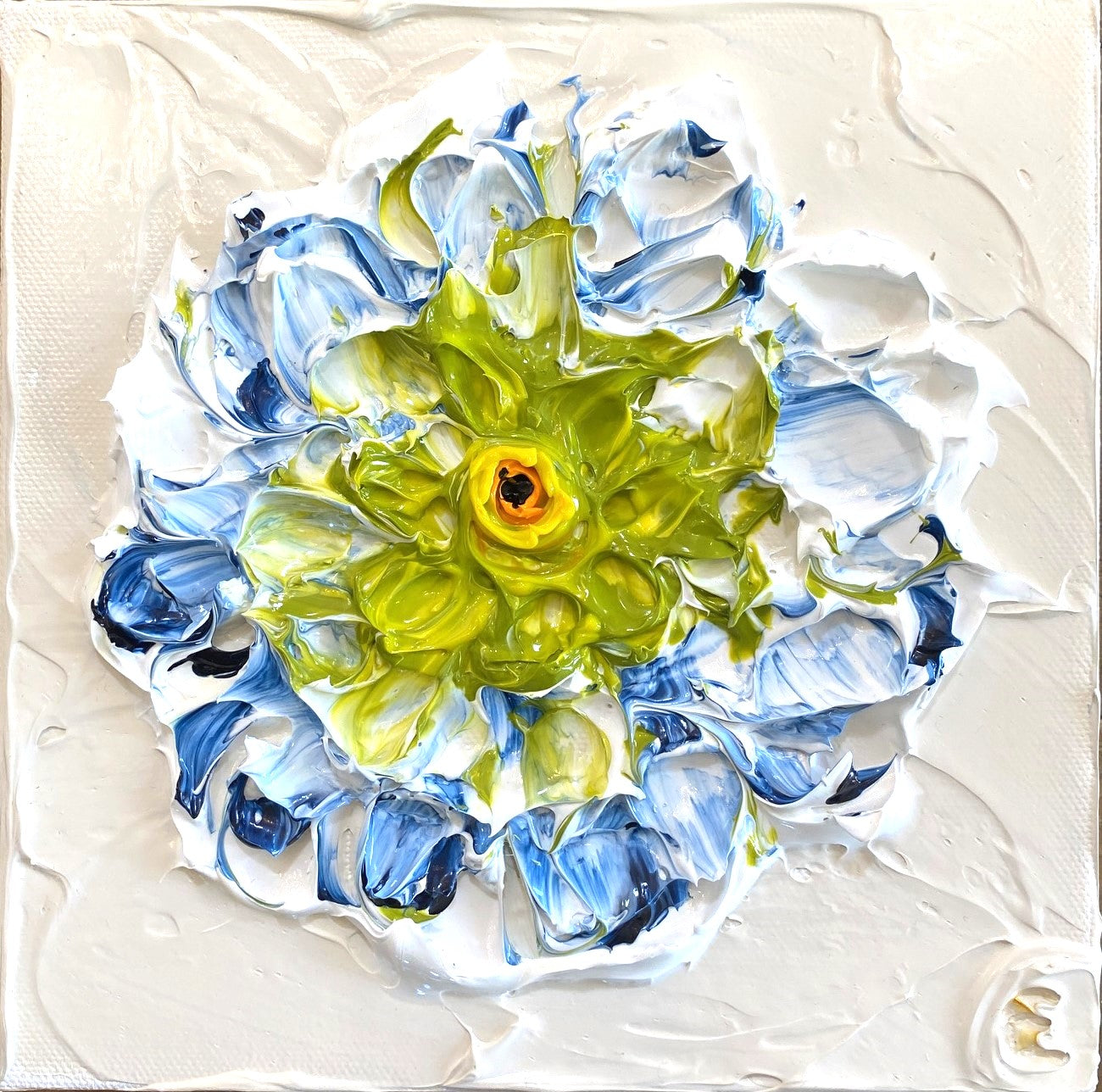 Blue Flower 8"x8"