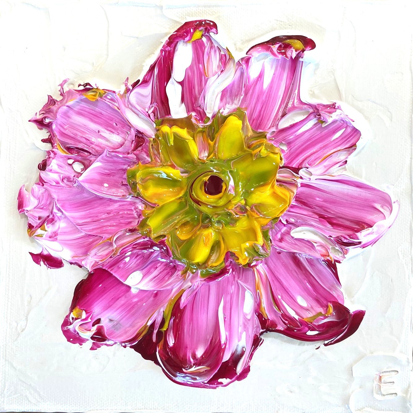 Pink Flower 8"x8"