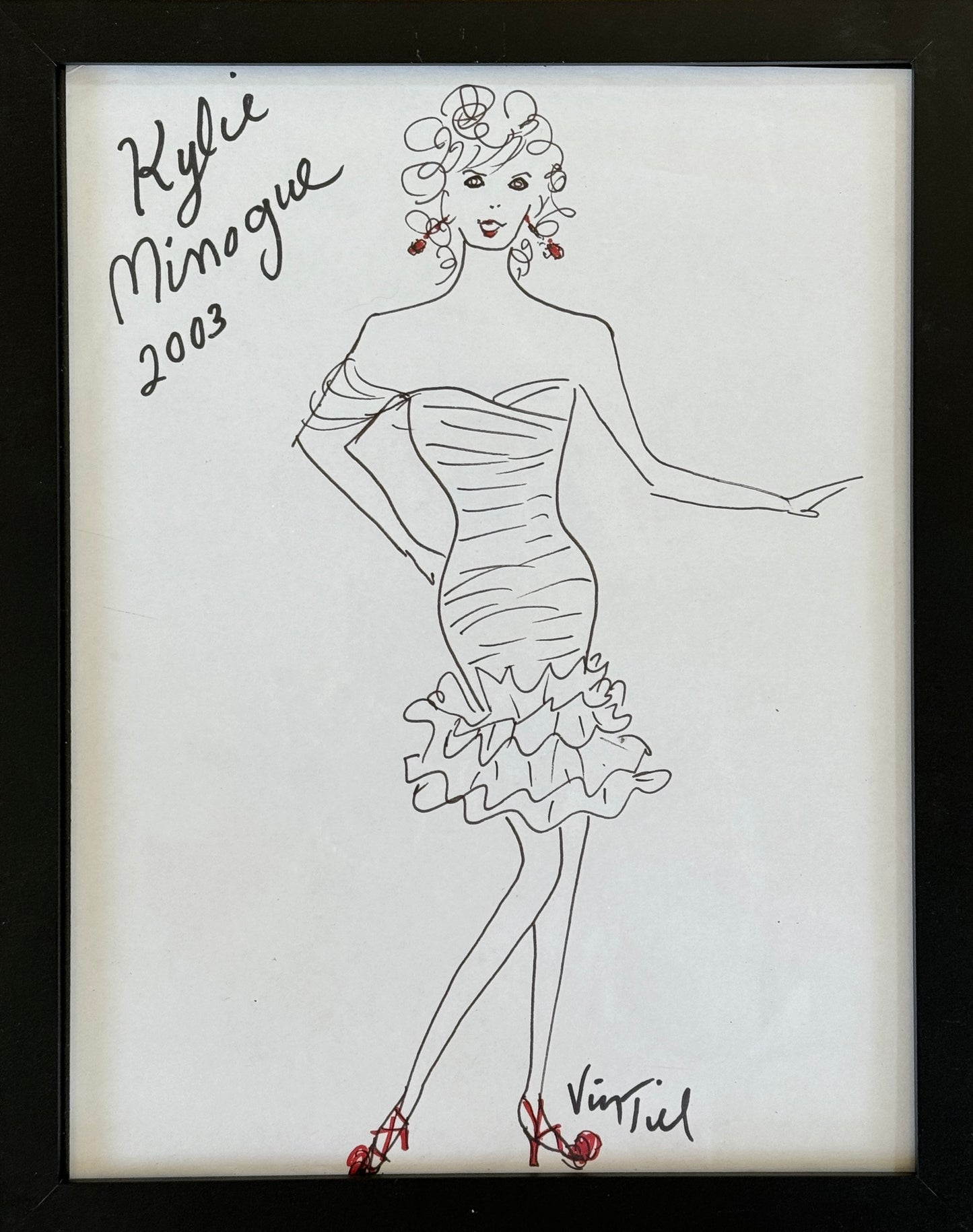 Original Sketch Kylie Minogue 9"x12"