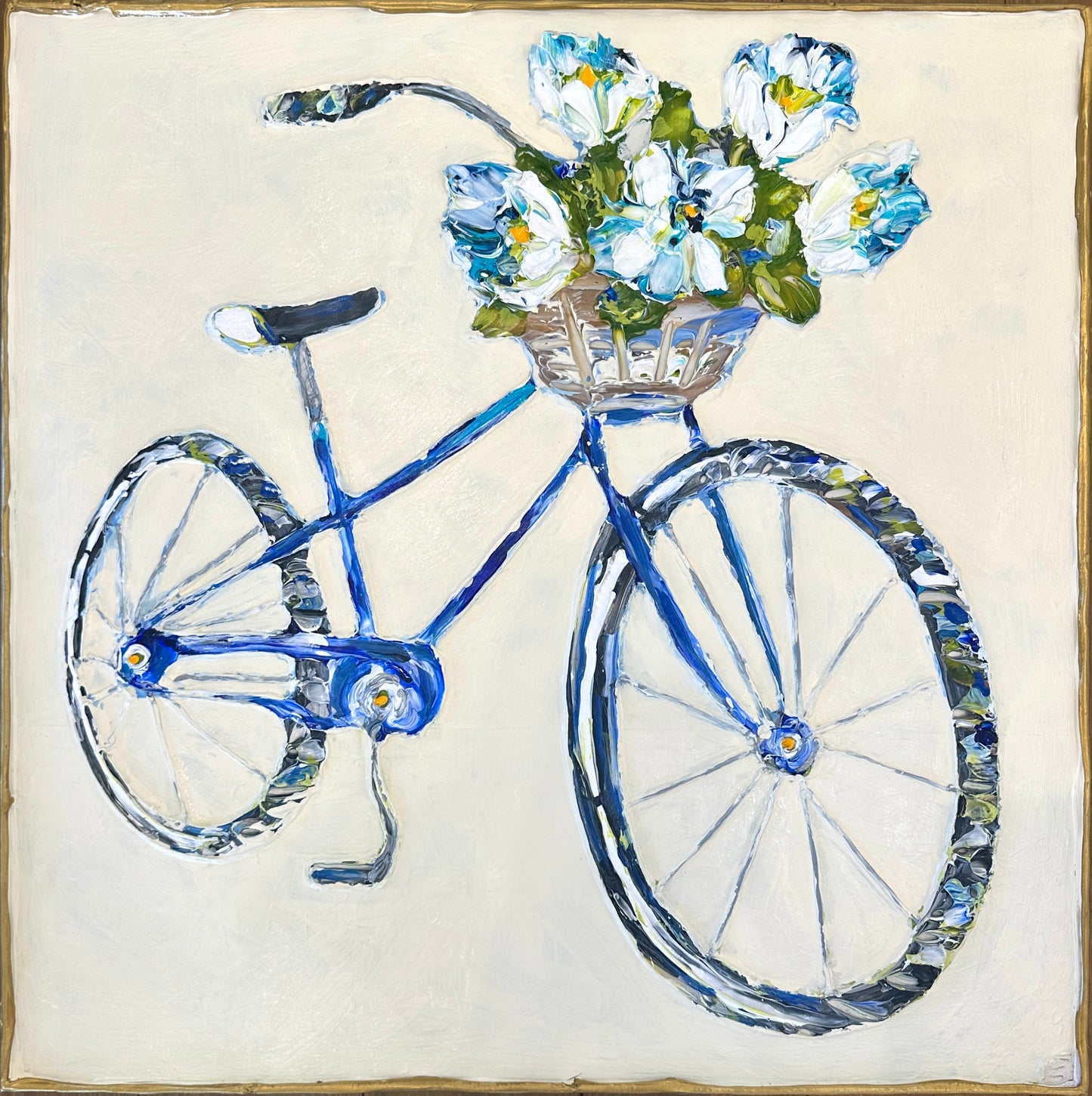 Bike with Flowers 24”x24”