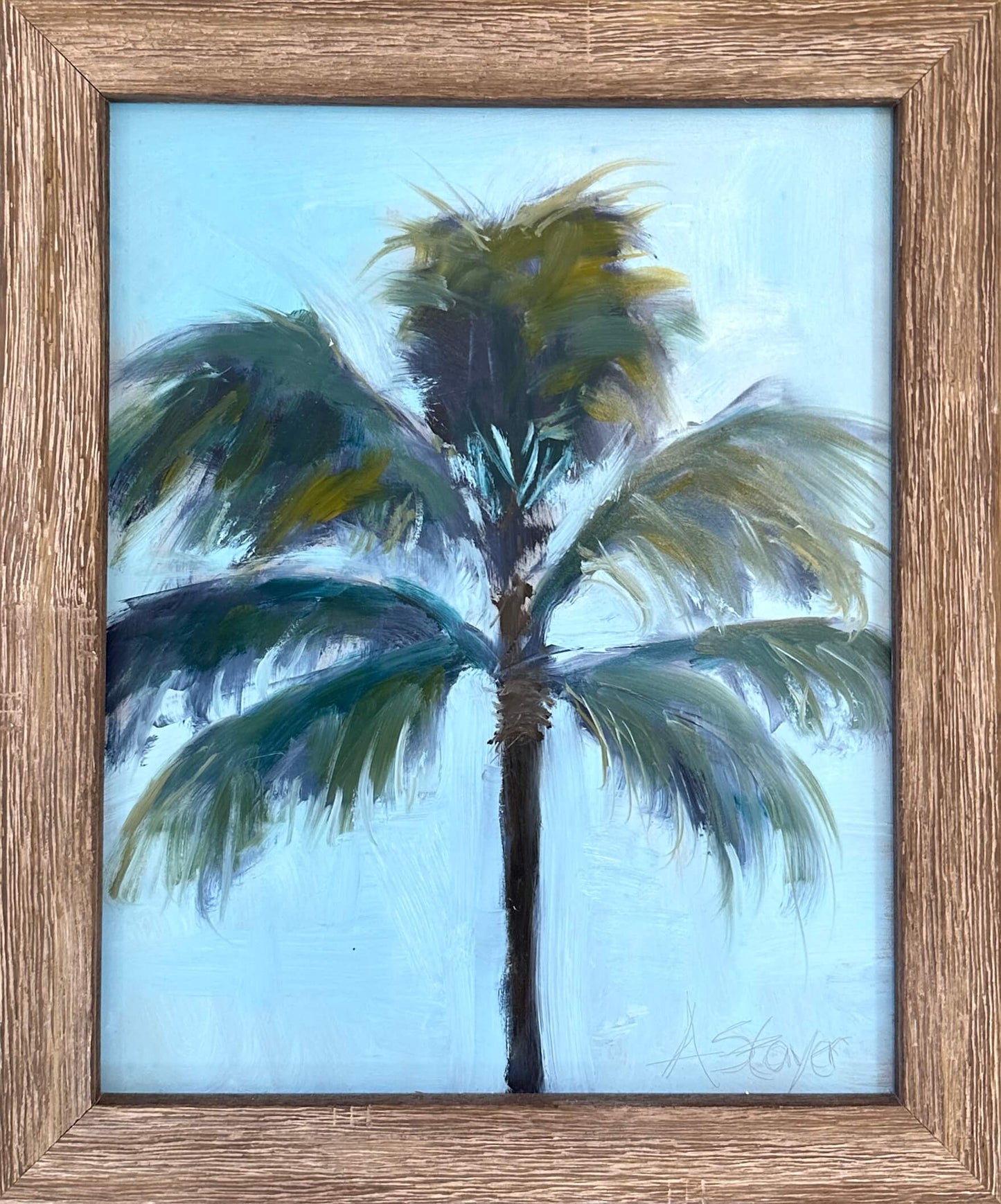 Palm in Blue 8"x10"