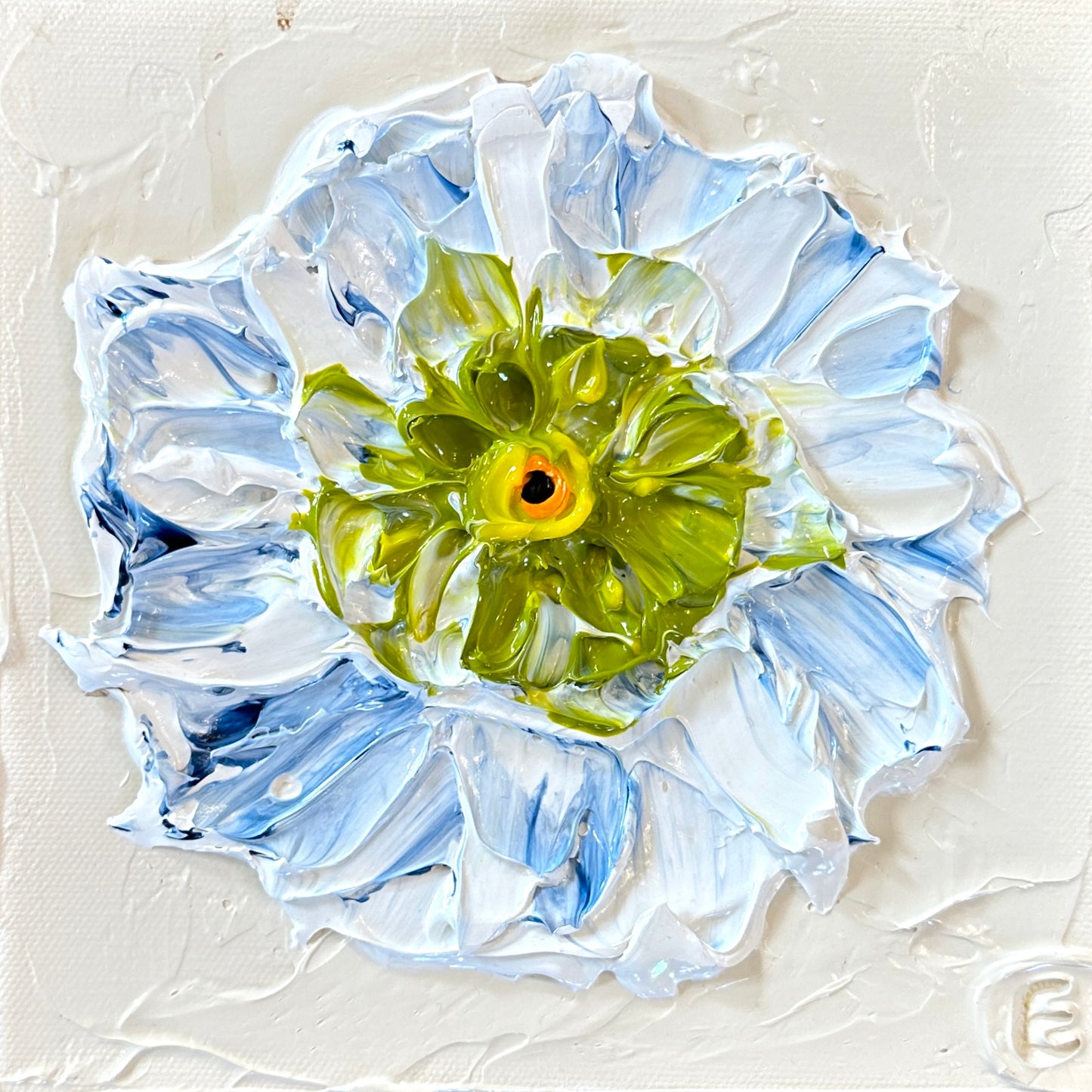 Blue Flower Mini 8"x8"