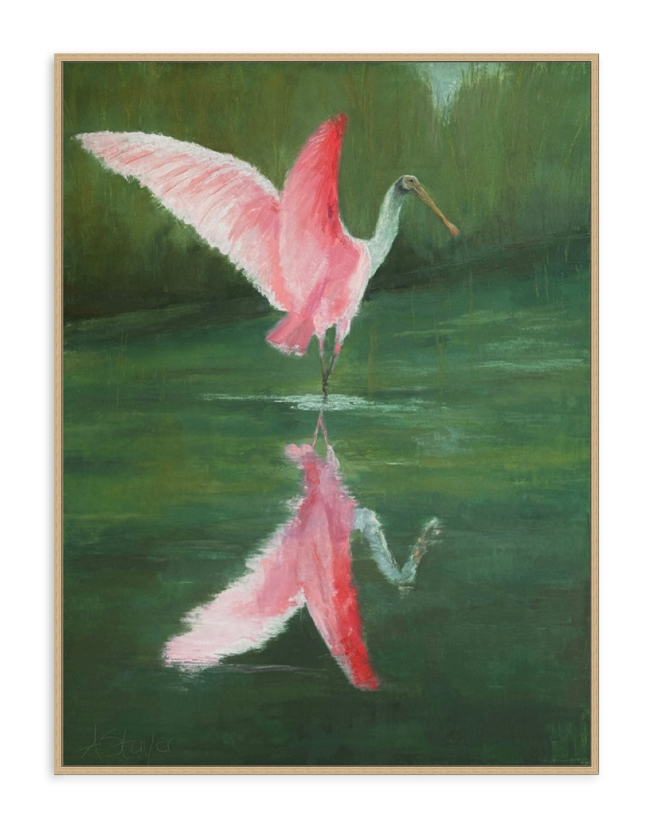 Spoonbill Reflections 30”x40” – Thestudiogallery30a